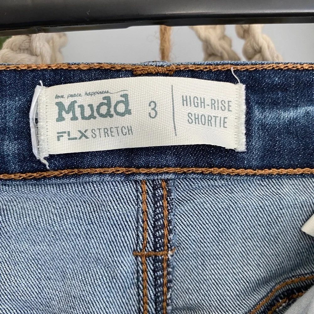 Mudd Ripped Blue Jean Shorts - Picture 3 of 3